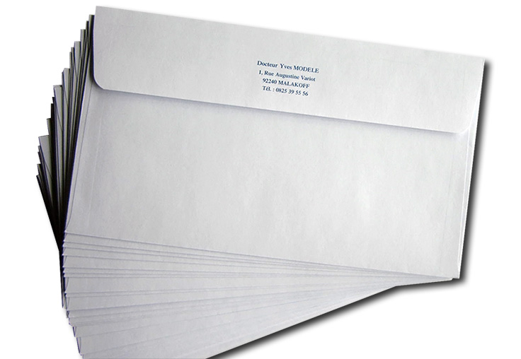 Cartes de Visite Typo 8x12,8 par 100 + 100 enveloppes